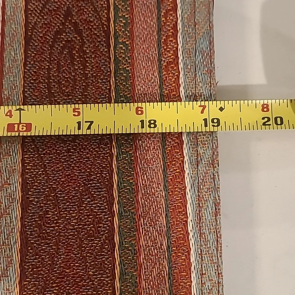 2 Fall Colored Striped Neutral Placemats